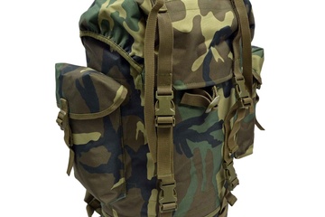Afbeelding van AB Duitse Bundeswehr combat veldrugzak 65L met zijtassen, Forest camo