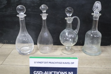 Afbeelding van Set van 4 Kristallen Karaffen''