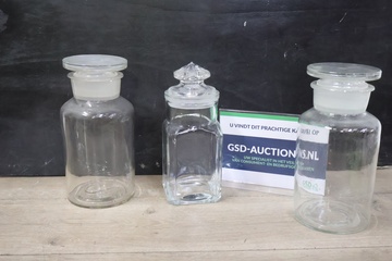 Afbeelding van Glazen snoeppotten 3 stuks