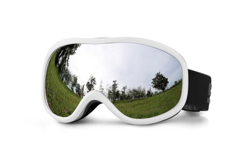 Afbeelding van Skibril wit - zilveren lens - anti condens en UV bescherming