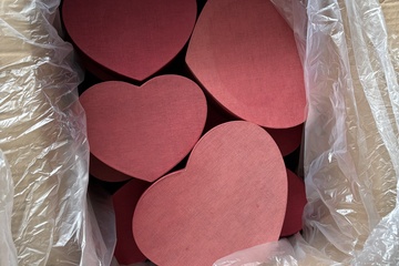 Afbeelding van Verassing dozen hart met deksel 16stuks