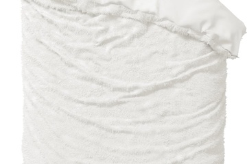 Afbeelding van Dekbedovertrek teddy Wit 140x220cm+1kussensloop