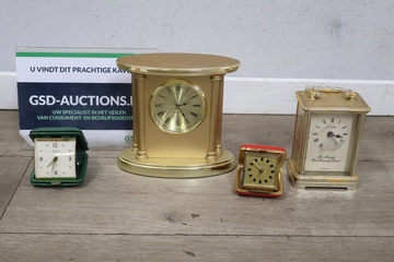 Afbeelding van Set van 2 Vintage Tafelklokjes & 2 Reisklokjes