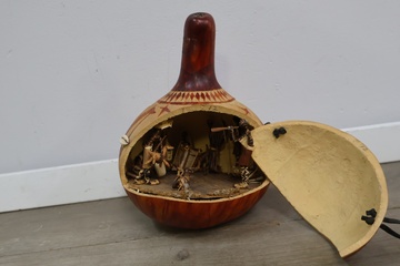 Afbeelding van Handgemaakte Afrikaanse kerststal