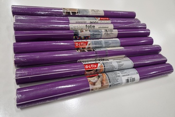 Afbeelding van 8 rollen DC-Fix zelfklevende decoratiefolie paars lack 