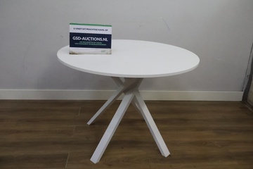 Afbeelding van Wit Ronde Eetkamertafel