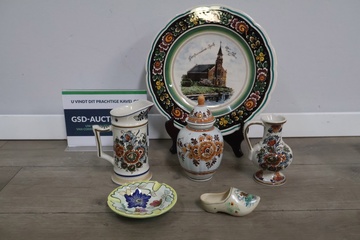 Afbeelding van Mix van 6 Vintage Stukken Hollands Aardewerk