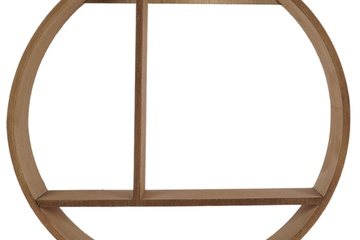 Afbeelding van Design houten wandrek rond circa 37cm natuur