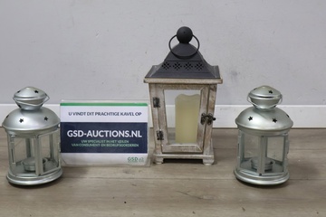 Afbeelding van Set van 3 Theelichtlantaarns''