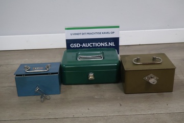 Afbeelding van Metalen geldkistjes 3 stuks
