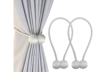Afbeelding van Gordijnmagneten zilver - set van 2