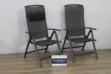 Afbeelding van Set van Twee Zwarte Tuin-Klapstoelen van P&R Design