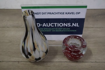 Afbeelding van Mix van 1 Glazen Tulpenvaas & 1 Presse-Papier Kaarshouder