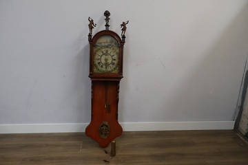Afbeelding van Antiek Friese Staartklok - Met Schilderwerk