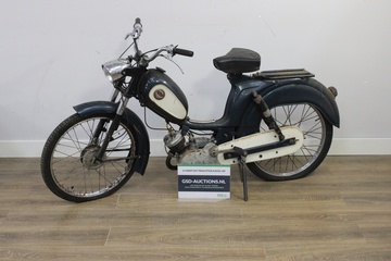 Afbeelding van Vintage Blauw/Witte Sparta Automaat Bromfiets