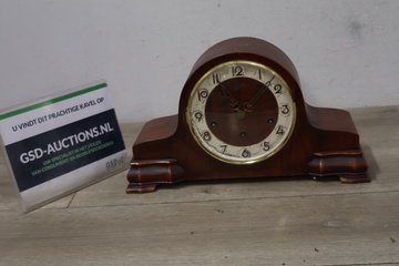 Afbeelding van Vintage houten Juba schoorsteenklok