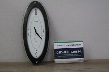 Afbeelding van Glazen Ovale AMS. Wandklok