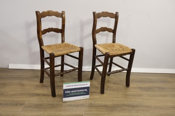 Afbeelding van Set van 2 Antiek Franse Stoelen'