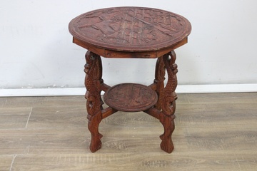 Afbeelding van Antiek Gestoken Indonesische Bijzettafel