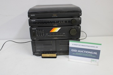 Afbeelding van Philips hifi-set met Platenspeler & dubbele cassette