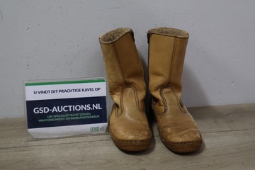 Afbeelding van Leren laarzen met rits maat 42''
