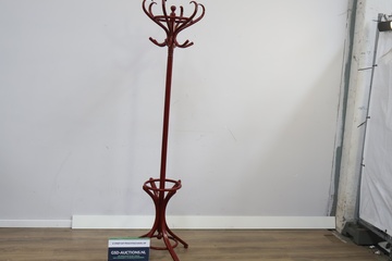 Afbeelding van Vintage Donkerrode Staande Thonet Kapstok