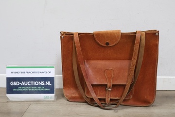 Afbeelding van Cognackleurig Leren Deense Handtas