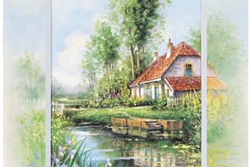 Afbeelding van Johan de Jong - Water reflection -Afm: 50x60 cm