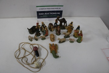 Afbeelding van Collectie van 18 Kerststalfiguren