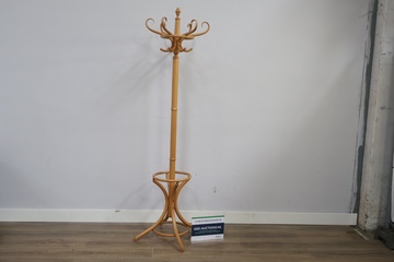 Afbeelding van Vintage Houten staande kapstok
