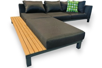 Afbeelding van Hamilton Bay POLO PRO 2-delig LAZY Set charcoal-black RIGHT