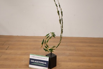 Afbeelding van Vintage Abstract Kunstwerk van een School Vissen