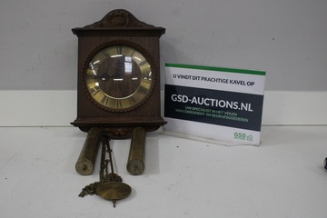 Afbeelding van Antiek Houten Wehrle Wandklok