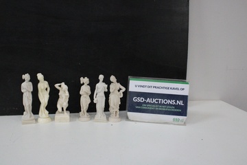 Afbeelding van Set van 6 Griekse Albasten Beelden