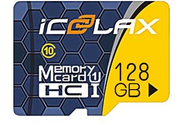 Afbeelding van 2 !! st. Icoolax Micro SDHC-UHS-1 Klasse 10, U3 geheugenkaart elk 128GB inclusief SD adapter met 3 JAAR GARANTIE