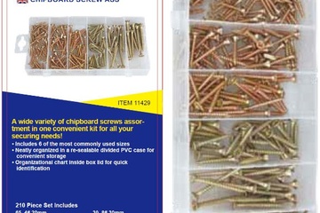 Afbeelding van 210delig houtschroeven set