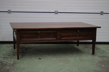 Afbeelding van Houten Salontafel - Met Lades en Uitschuifpanelen'