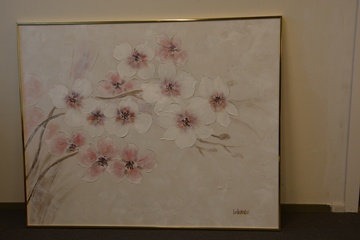 Afbeelding van Groot schilderij van Lee Reynolds: Bloesemtakken.