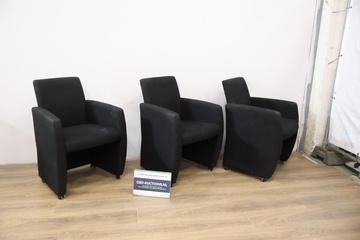 Afbeelding van Set van 3 Eetkamerstoelen op Wielen''