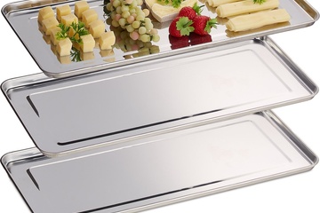 Afbeelding van Luxe Rvs serveerschalen-set 3 stuks