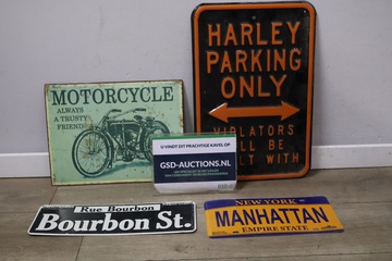 Afbeelding van Decoratieve metalen borden 4 stuks