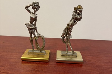 Afbeelding van 2 Peltro Italiaanse Beeldjes verzameling