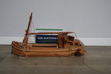 Afbeelding van Houten model van een vissersboot