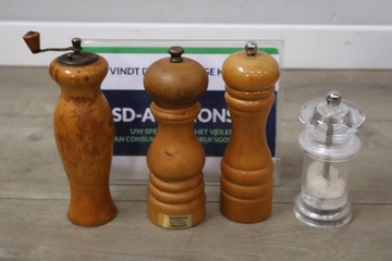 Afbeelding van Set van 4 Zout- & Pepermolens