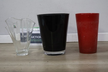 Afbeelding van (3) Glazen vazen