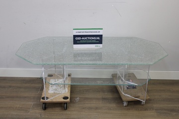 Afbeelding van Fraai Design Glazen Salontafel''