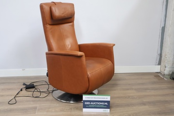 Afbeelding van Elektrisch Verstelbare Fauteuil van Prominent in Bruin Leer