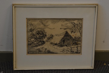 Afbeelding van Tekening of ets van de Schaapskooi bij Putten