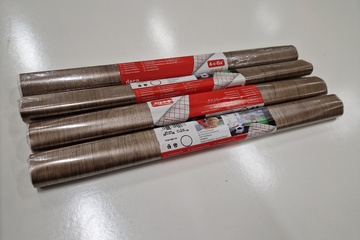 Afbeelding van 4 rollen DC fix zelfklevende decoratiefolie donker hout 