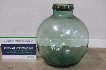 Afbeelding van Vintage groene glazen gistfles van Viresa